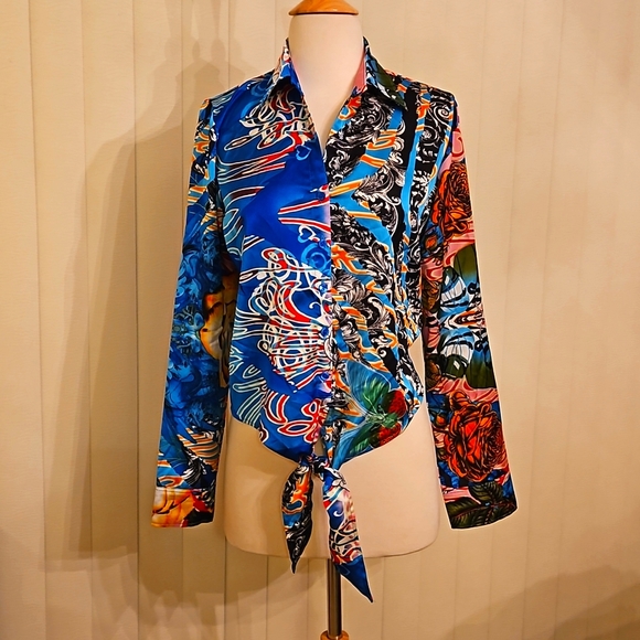 bebe Tops - bebe Vibrant Blouse SZ Med